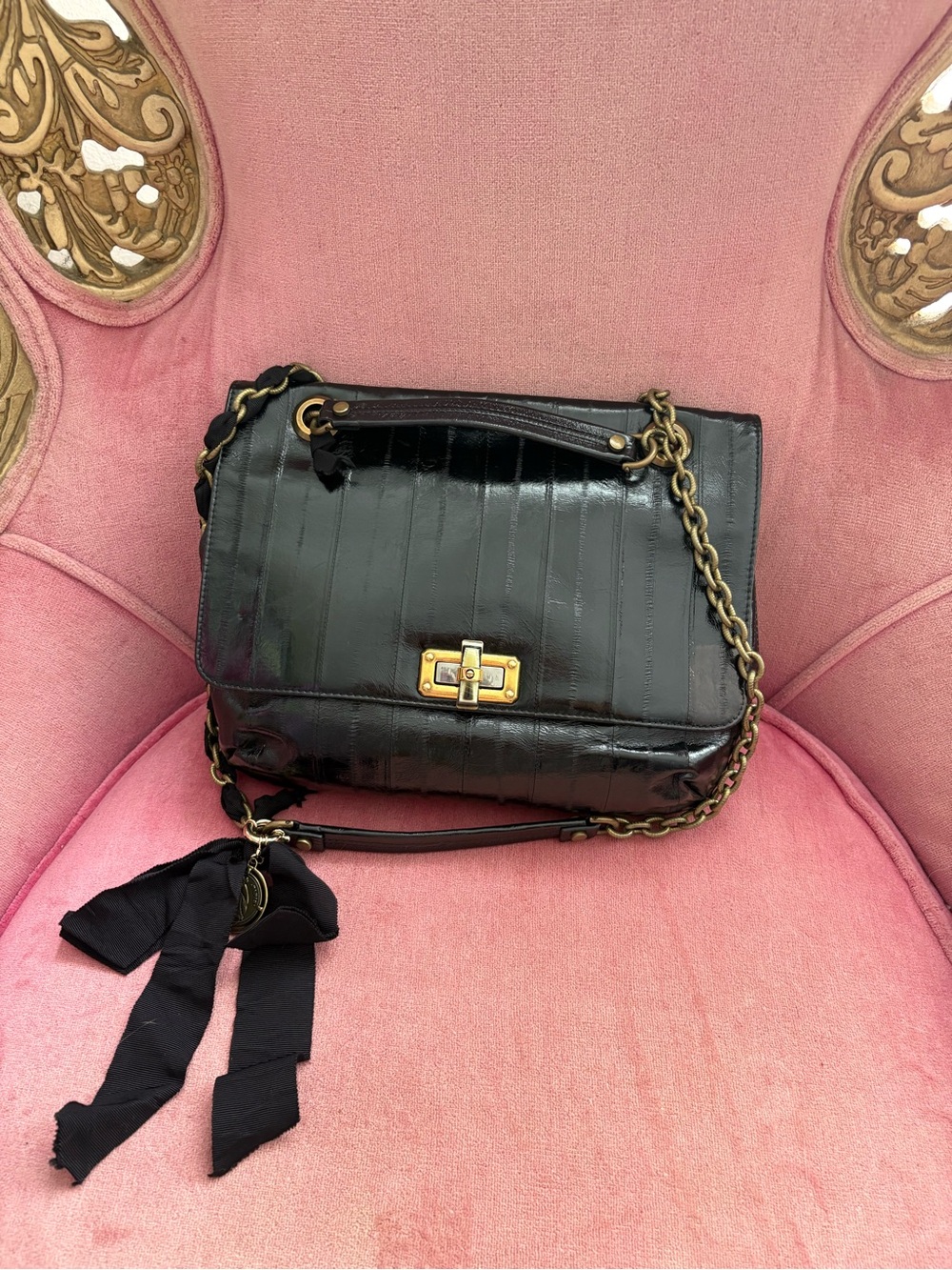 Lanvin Eel Happy Shoulder Bag